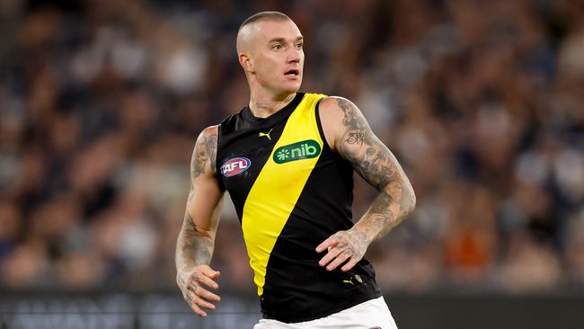 Surely Dustin Martin was among those watching Lalor’s debut. (Photo by Dylan Burns/AFL Photos via Getty Images)