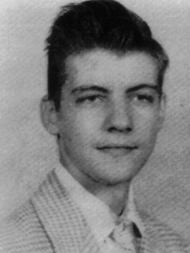 A 1959 photo shows Kaczynski as a Harvard University freshman. Picture: AP Photo/Harvard University