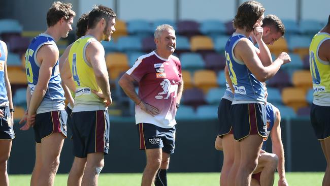 Chris Fagan at Brisbane training at the Gabba on Friday. Picture: Peter Wallis