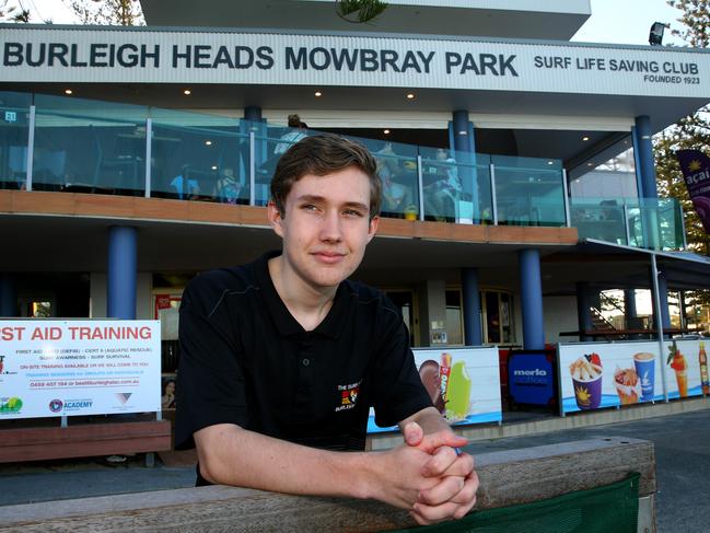 Stephen Parsons at the Burleigh Heads Mowbray Park Surf Club. Photo: David Clark