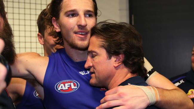 Luke Beveridge will tell his players to play with the flair and instinct that has got them to the Grand Final. Picture: Phil Hillyard