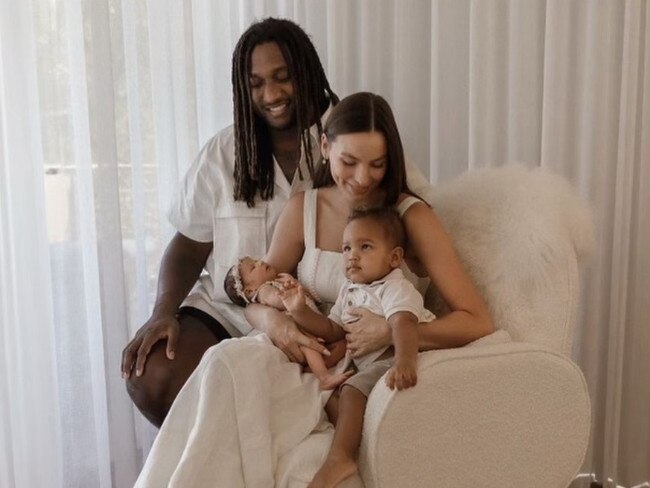 Nic Naitanui and his adorable family. Photo: Instagram, @brittanybown.