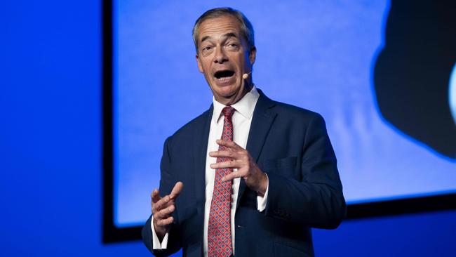 Nigel Farage during a conference in Sydney in October. Picture: NewsWire / Monique Harmer