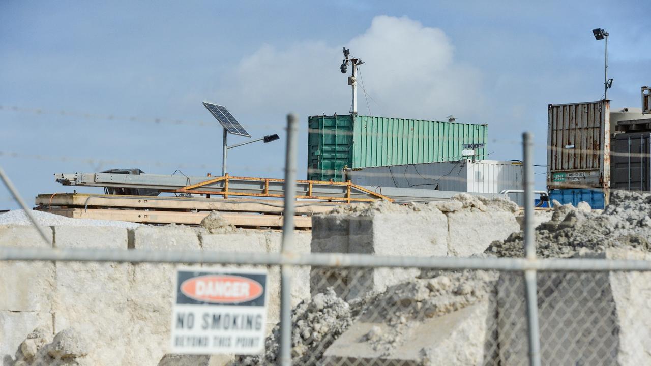 The haul of allegedly stolen property was found in shipping containers at the Burton yard. Picture: Brenton Edwards