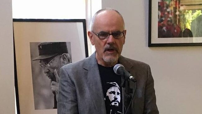 Facebook image of Sydney University academic Tim Anderson at the Cuban Embassy, Canberra, remembering the life and legacy of Fidel Castro. 2 December 2016.