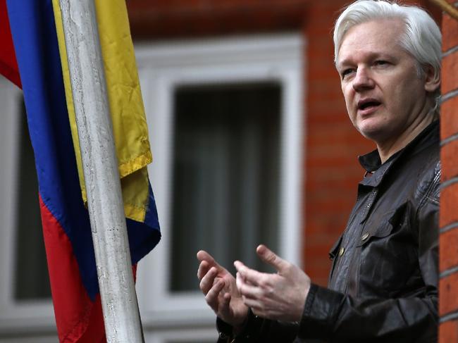 The Wikileaks founder has been living inside the Ecuadorean embassy in London for over six years. Picture: AFP 