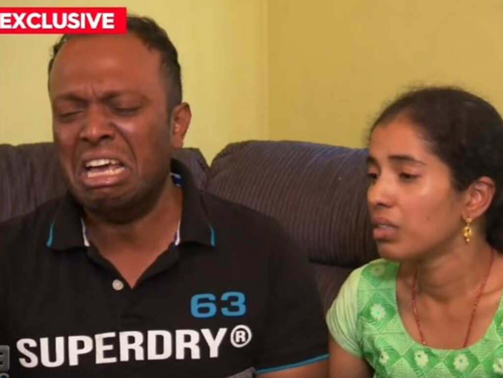 Aswath Sasidharan and Prasitha Sasidharan have spoken out after their daughter’s sudden death. Picture: 9 News