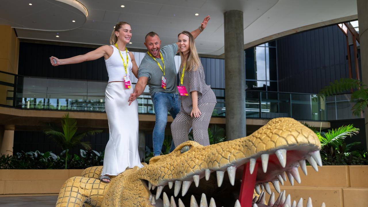 Victoria Rowlatt, Damian Cleary and Penny Addison at Cannes In Cairns on Tuesday Morning. Picture Emily Barker