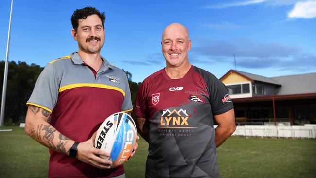 Coolum Colts President, Simon Kidman and head coach Matt Smith. Picture: Patrick Woods.