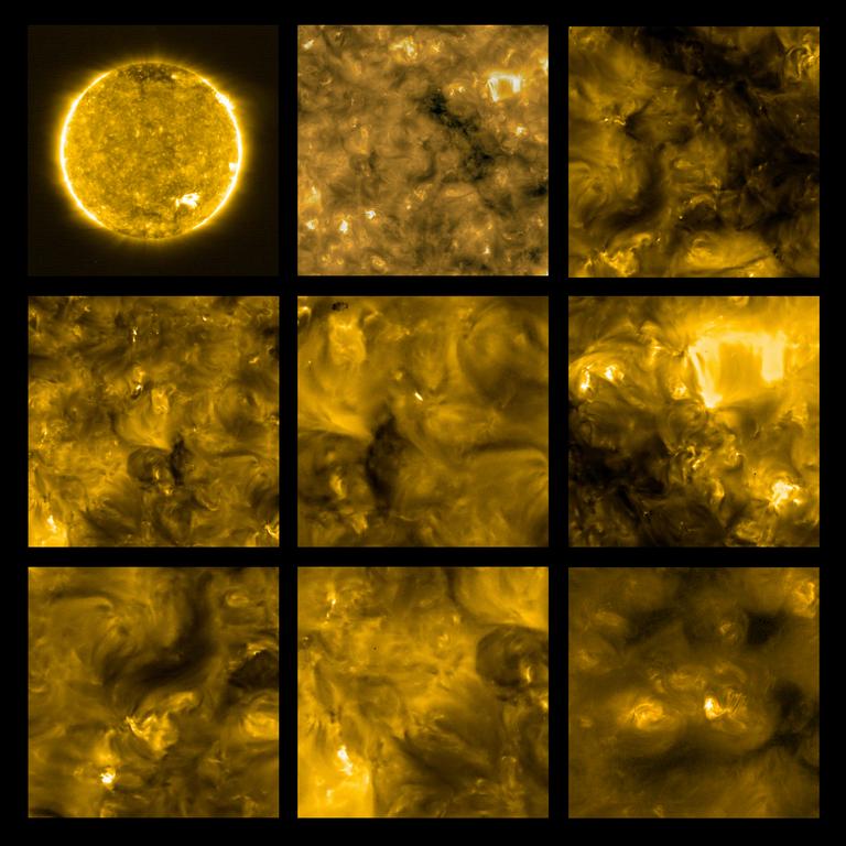 The Extreme Ultraviolet Imager (EUI) on ESA’s Solar Orbiter shows the sun’s appearance at a wavelength of 17 nanometres, which is in the extreme ultraviolet region of the electromagnetic spectrum. Picture: Solar Orbiter/EUI Team/ESA/NASA