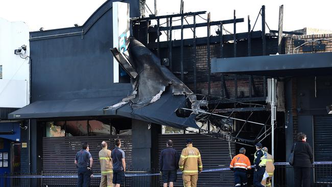 The nightclub burnt down in 2016. Picture: Steve Tanner