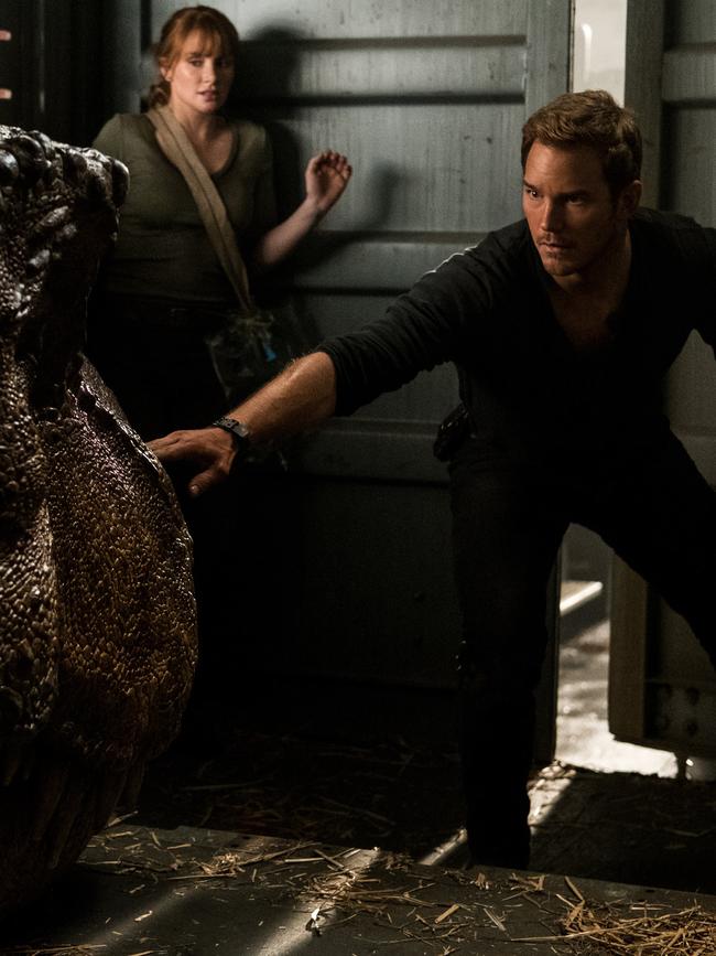 The blockbuster duo seen in Jurassic World: Fallen Kingdom. Supplied by Universal Pictures.
