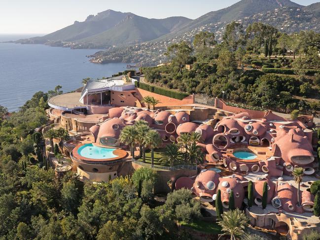 Pierre Cardin's Bubble Palace, located on a rocky cliff within Massif de L’Esterel, a volcanic mountain range overlooking the Mediterranean Sea in the South of France, is on the market for a reported $US355m. It includes a 500-seat amphitheater