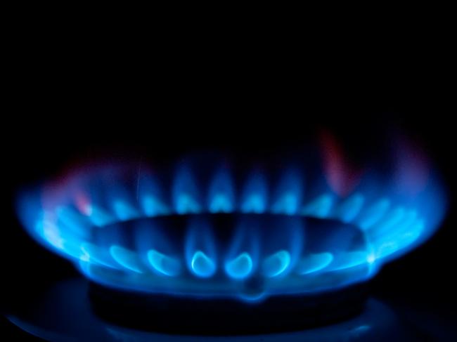 Gas stove, lit a blue flame burner,  ipad generic.