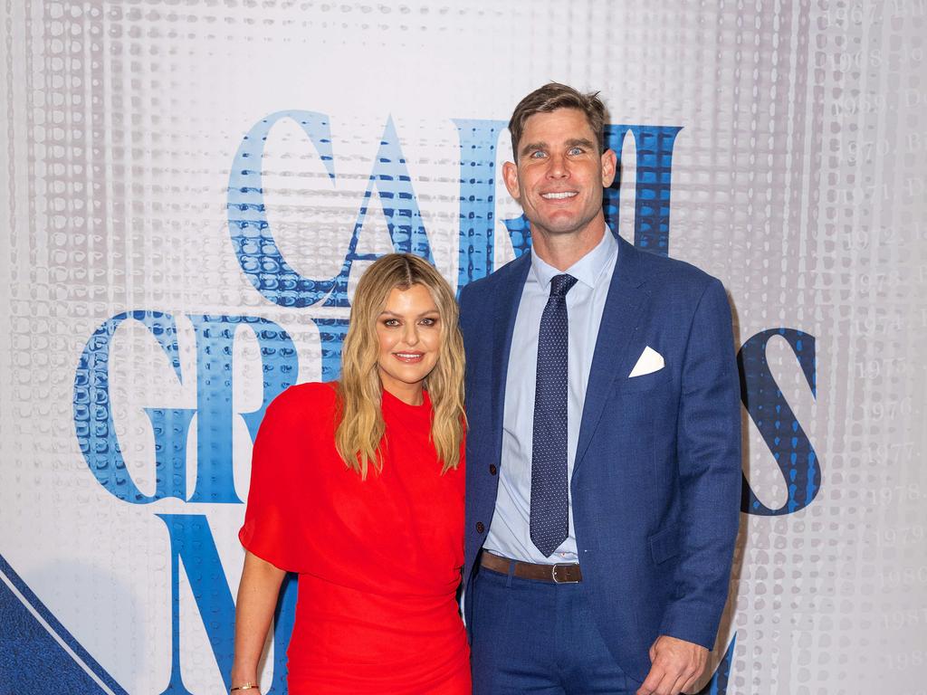 Tom and Emma Hawkins arrive at Geelong’s best and fairest. Picture: Mark Stewart