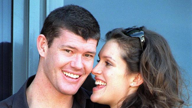 James Packer with Tziporah Malkah, then known as Kate Fischer, in 1998.