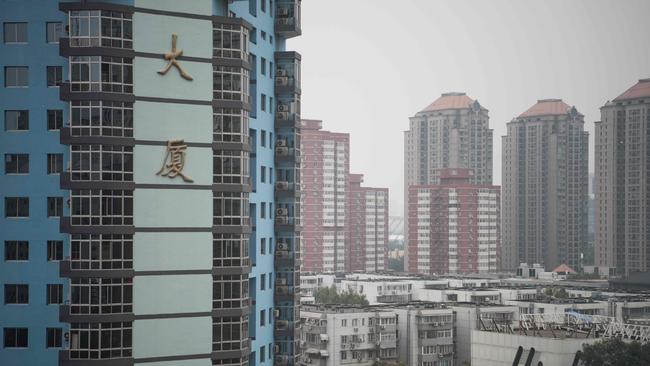 Residential luxury homes in Beijing's Chaoyang district. China's richest man, real estate magnate Wang Jianlin, has warned the country's property market is the “biggest bubble in history” <b>—</b> the latest alarm bell to be sounded on the world's second largest economy. Picture: Fred Dufour/AFP