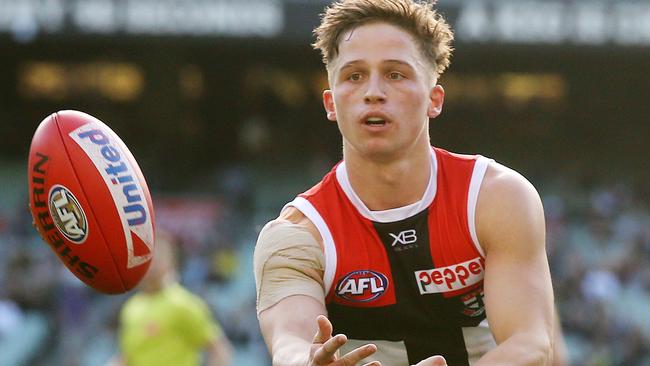 Jack Billings played his best game for weeks against the Tigers. Picture: Michael Klein