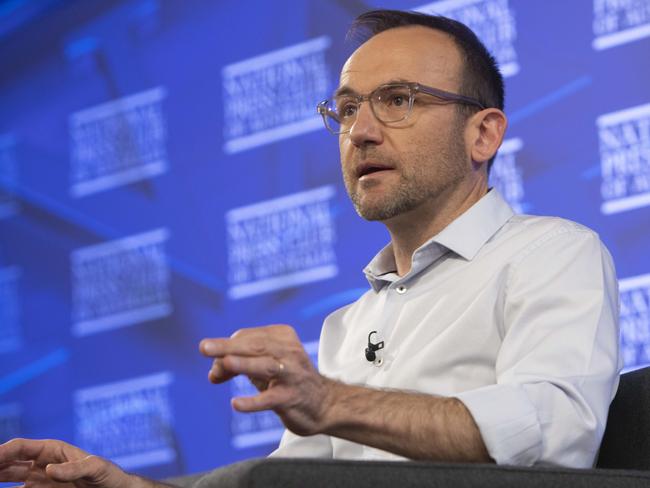 CANBERRA, AUSTRALIA - NewsWire Photos - May 16 2022:  Adam Bandt, the Leader of the Australian Greens  takes part in “The Cross Bench" forum at National Press club in Canberra. Picture: NCA Newswire/ Andrew Taylor