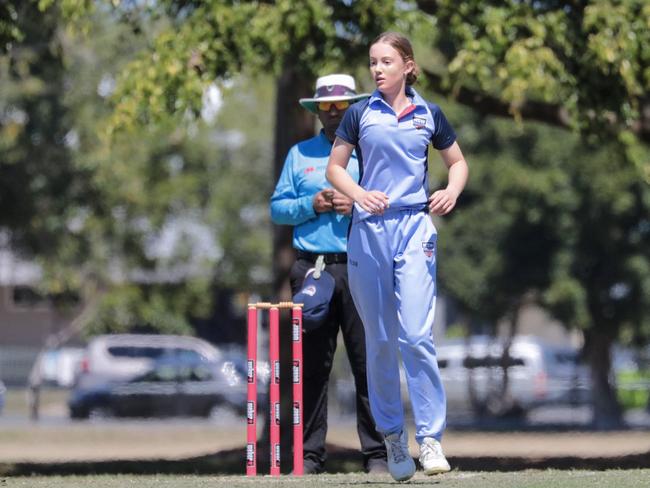 Willa Pearson playing for NSW at U15 Schools Championships in Mackay, September, 2024. Supplied: Manly Warringah CC