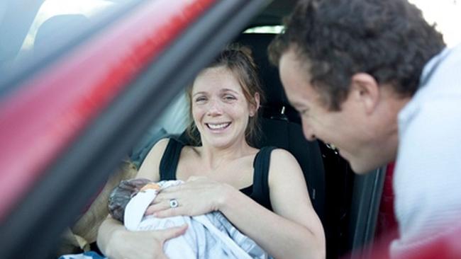 Proud parents Corinne Cinatl and husband Mishi. Picture: Thebirthstory.com.au