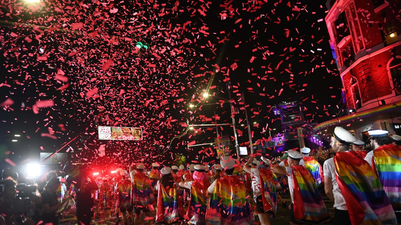 Confetti canons left thousands of pieces of rubbish needing to be cleaned up. Picture: NCA NewsWire / Jeremy Piper