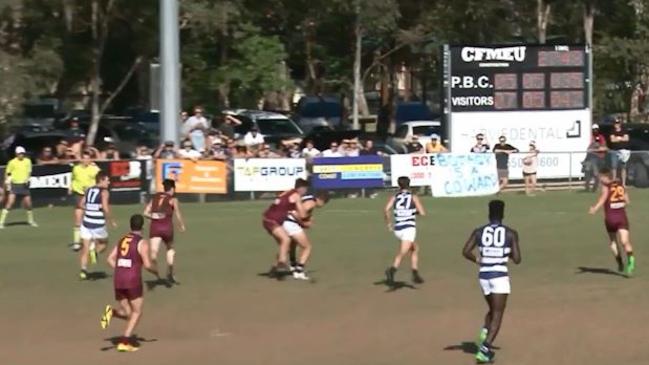 The tackle that cost Palm Beach-Currumbin player Jesse Derrick a chance to play the grand final.