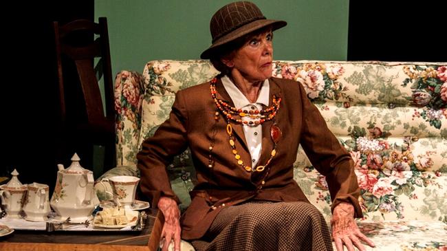 Blithe Spirit: Jean Walker as Madame Arcati. Picture: University of Adelaide Theatre Guild