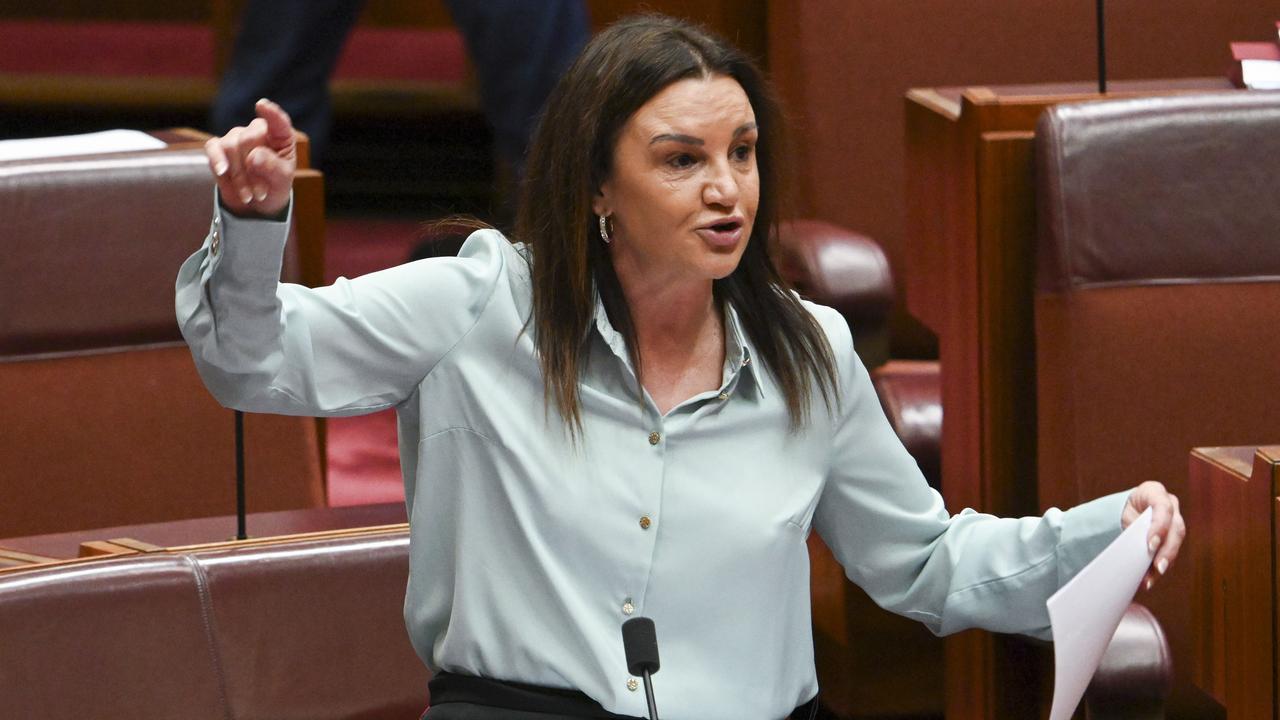 Senator Jacqui Lambie in the Senate at Parliament House in Canberra. Picture: NewsWire / Martin Ollman.