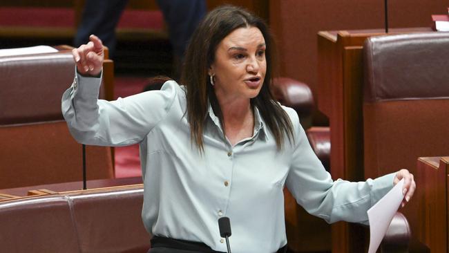 Senator Jacqui Lambie in the Senate at Parliament House in Canberra. Picture: NewsWire / Martin Ollman.