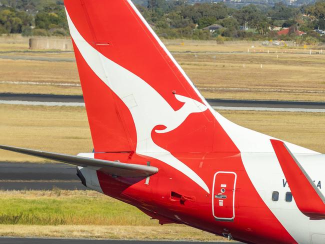 ADELAIDE, AUSTRALIA - NCA NewsWire Photos - MAY 01 2024: ADELAIDE AIRPORT PLANE  QANTAS GENERICS. Picture: NCA NewsWire / Ben Clark