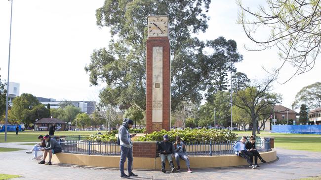 The clock tower in Bigge Park is a regular hang out. Pokemon Go users said more comfortable seating around it would be awesome. Picture: Melvyn Knipe