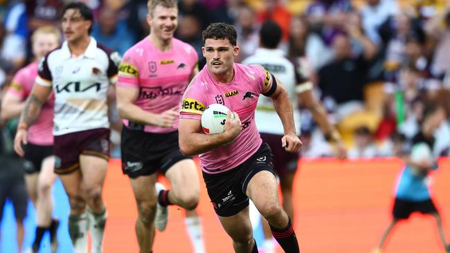Cleary just loves taking on the Broncos. (Photo by Chris Hyde/Getty Images)