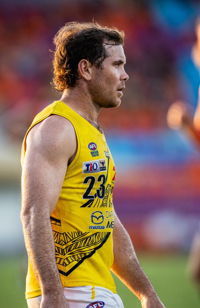 Brodie Filo as Southern Districts took on the Nightcliff Tigers in the 2024-25 NTFL men's semi-final. Picture: Pema Tamang Pakhrin
