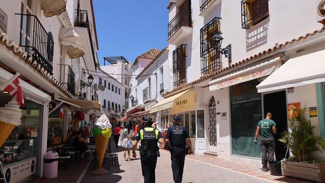 Spanish Police on the streets of Marbella. Pictue: Solarpix.com