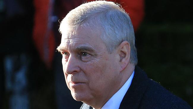 Prince Andrew, Duke of York, arrives to attend a church service at St Mary the Virgin Church in Hillington, Norfolk. Picture: AFP.