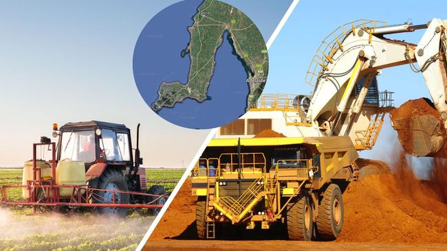 Farming and mining are two of South Australia’s largest industries.