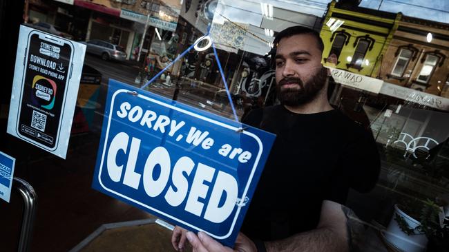 Mas Barber Shop in Brunswick, Victoria, in November last year. Picture: Darrian Traynor/Getty Images.