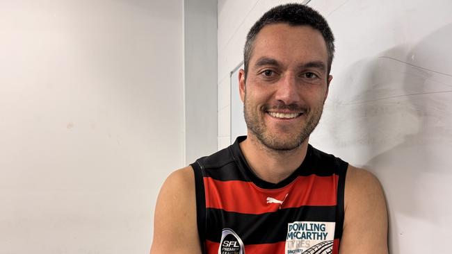 Phil Bellchambers has hit the 200-game milestone for Lauderdale, but the one thing missing is a premiership. Picture James Bresnehan