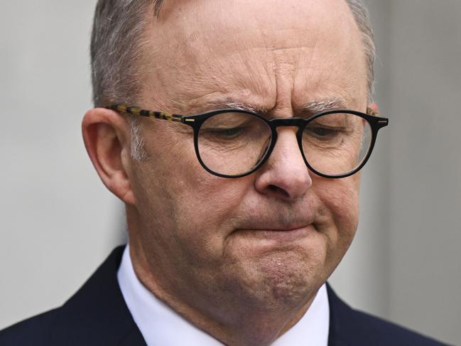 CANBERRA, AUSTRALIA - FEBRUARY 28:  Prime Minister Anthony Albanese and Treasurer Jim Chalmers hold a press conference at Parliament house in Canberra. Picture: NCA NewsWire / Martin Ollman