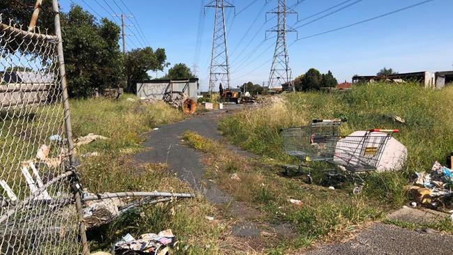 A vacant block in Thomastown is being used as a makeshift tip.