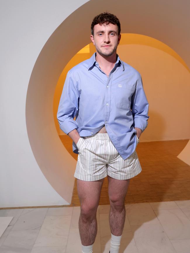 He wears tiny shorts. Picture: Victor Boyko/Getty Images for Gucci