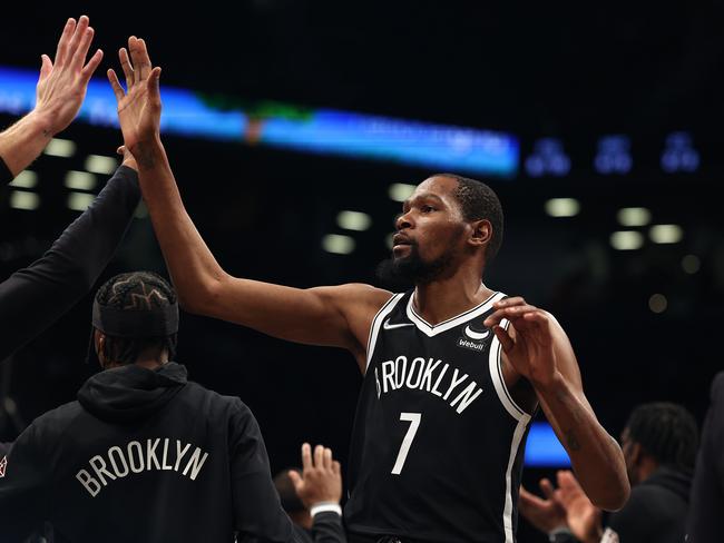 Ben Simmons should free Kevin Durant offensively by taking the onus off him in defence. Picture: Al Bello/Getty Images