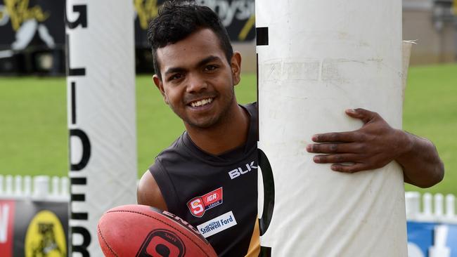 Glenelg‘s Willie Rioli is off to West Coast in 2017. Picture: Campbell Brodie.