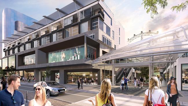 Artist's impression of the new-look Harbour Town, to be rebranded as The District Docklands. Picture: Supplied