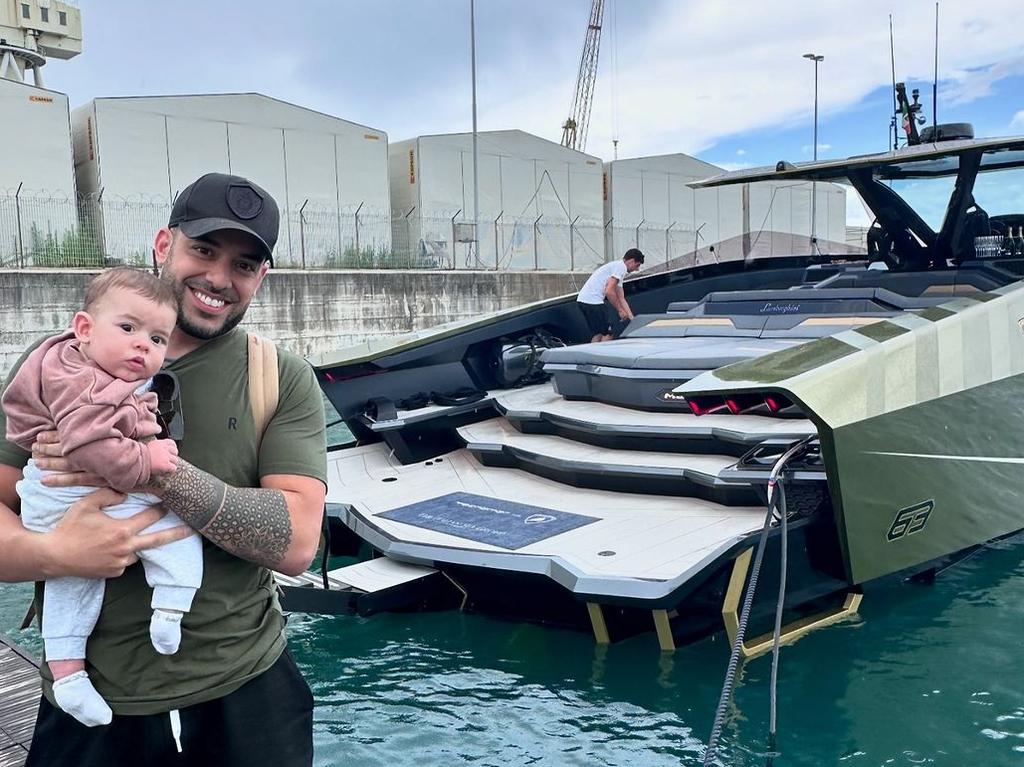 Adrian Portelli picked up the luxury vessel in Italy. Picture: Instagram@adrian_portelli