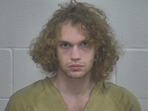 Kyle Spitze, an alleged member of cult 764 after being arrested. Picture: Supplied
