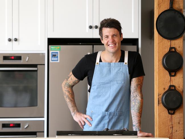 Chef Ben Milbourne in his home kitchen at Spreyton