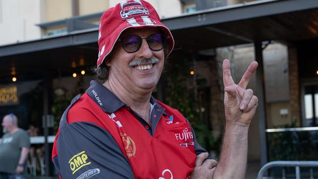 Dennis Luders at the Driver and Rider signing at Darwin Waterfront for betr Darwin triple crown 2023 Picture: Pema Tamang Pakhrin