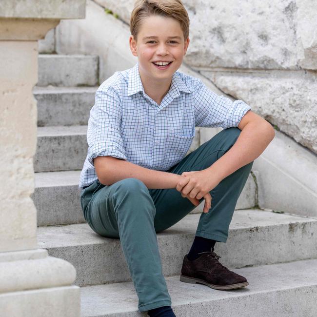 A new portrait was released to mark Prince George's 10th birthday. Picture: Millie Pilkington/Kensington Palace/AFP